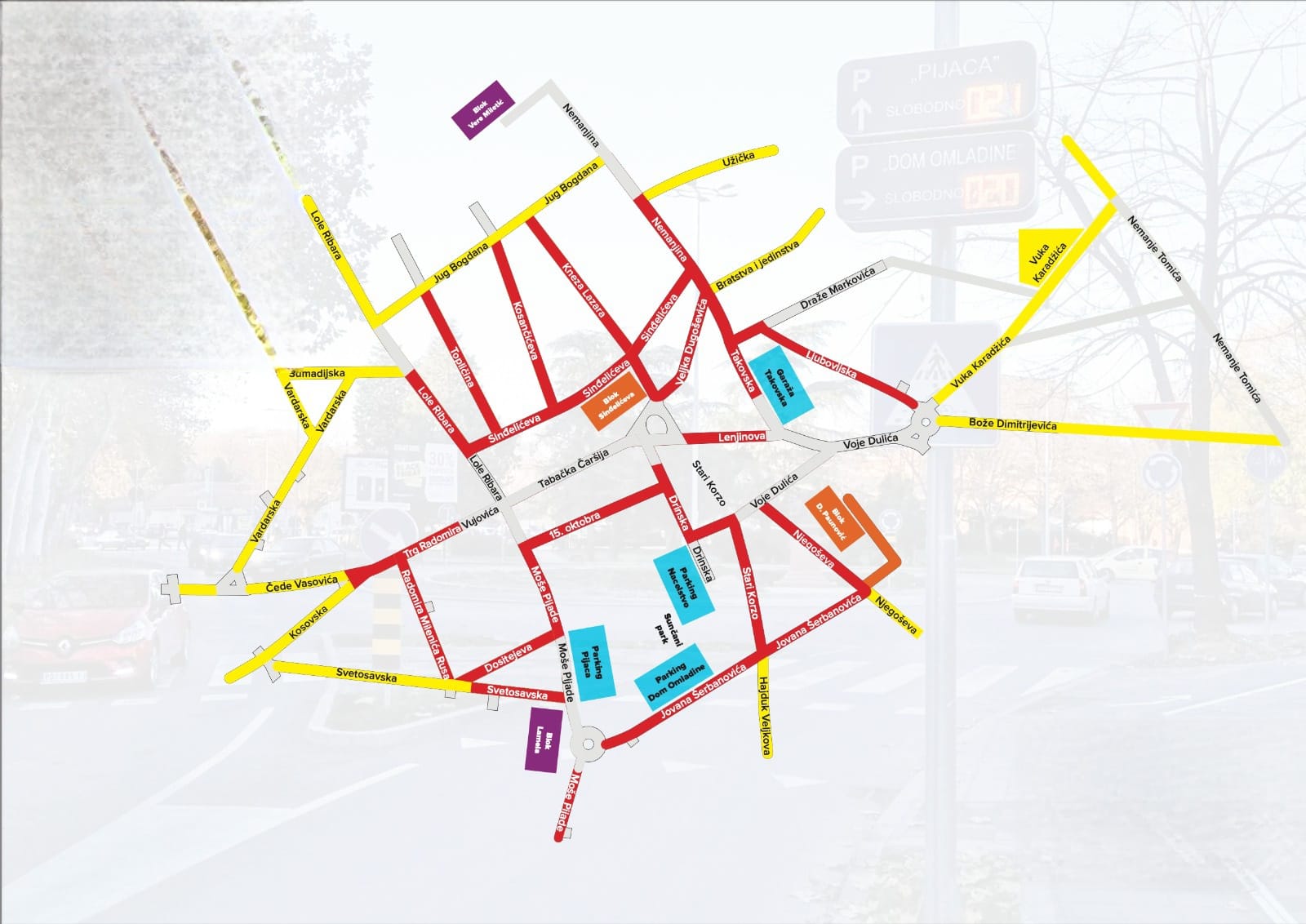 Mapa parkirališta Požarevac